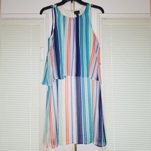 Worthington Multicolored Stripe Flowy Women's Dress
